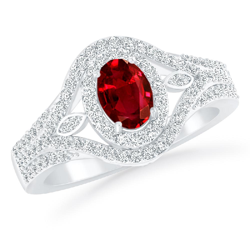White Gold - Ruby