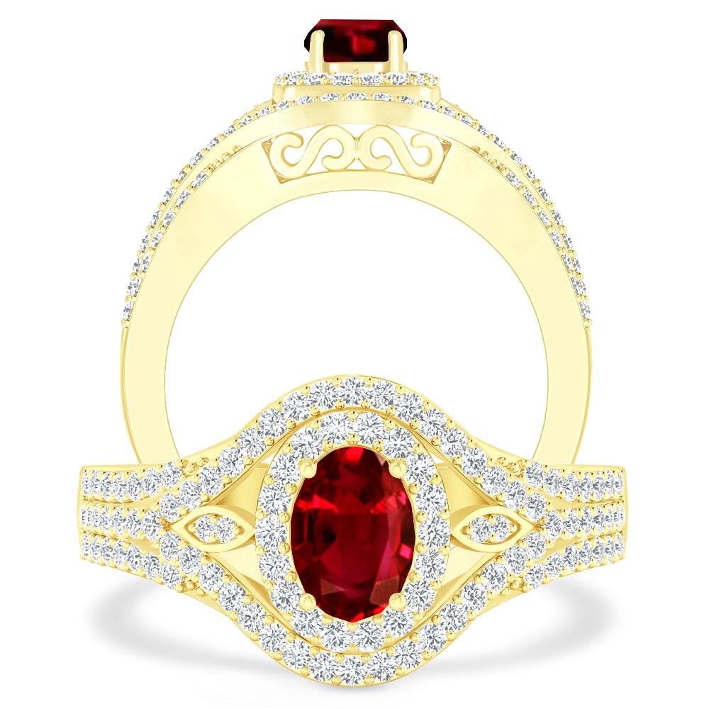 Yellow Gold - Ruby