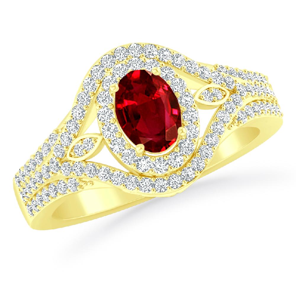 Yellow Gold - Ruby