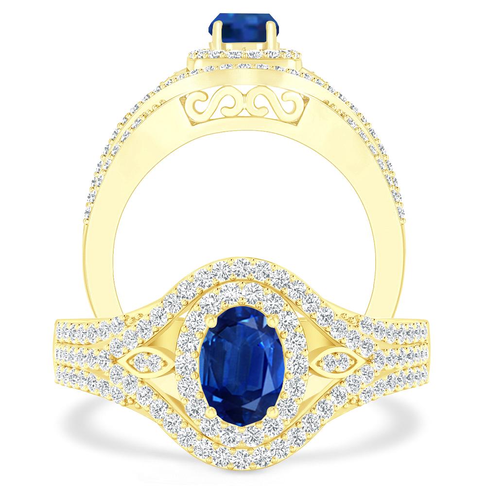 Yellow Gold - Sapphire
