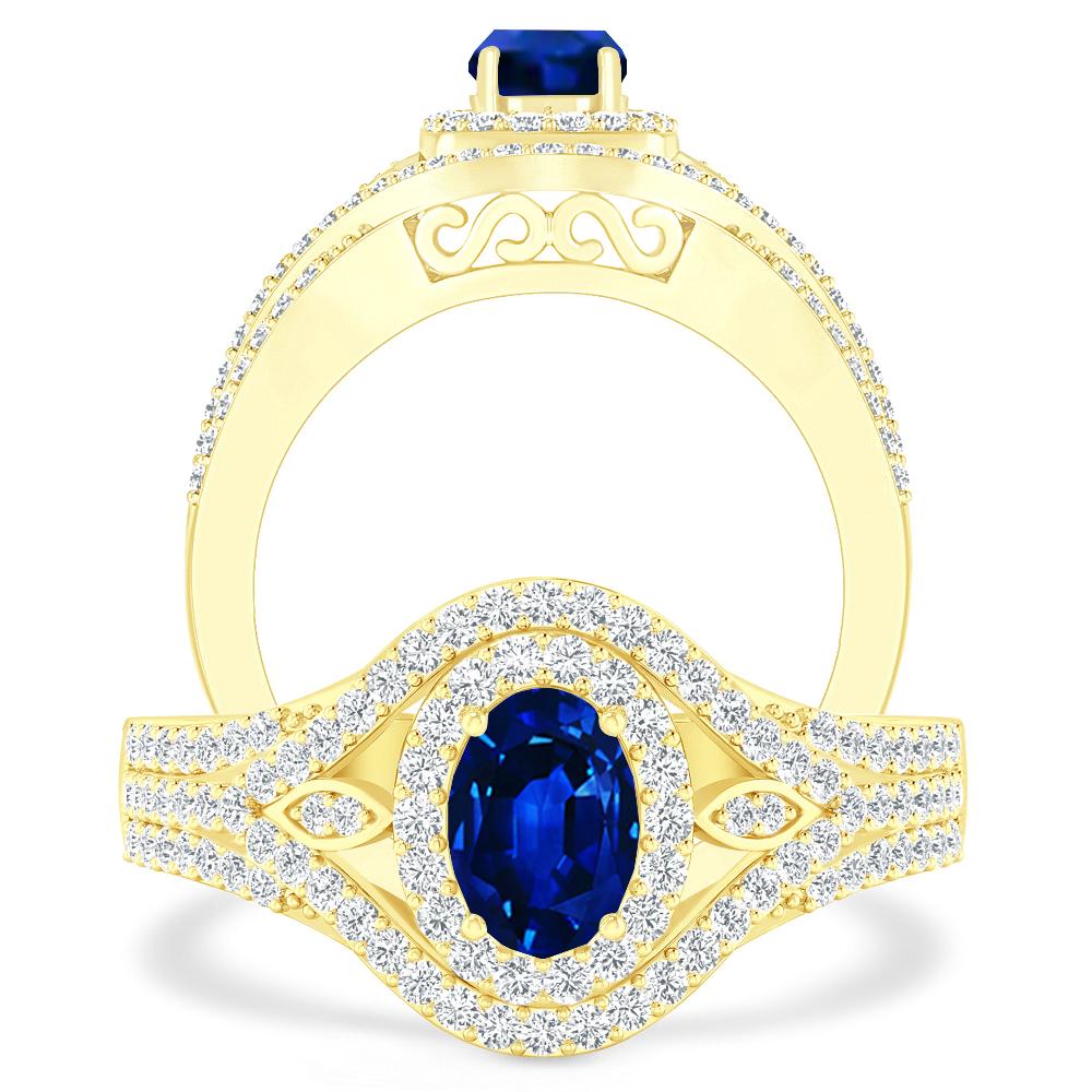Yellow Gold - Sapphire