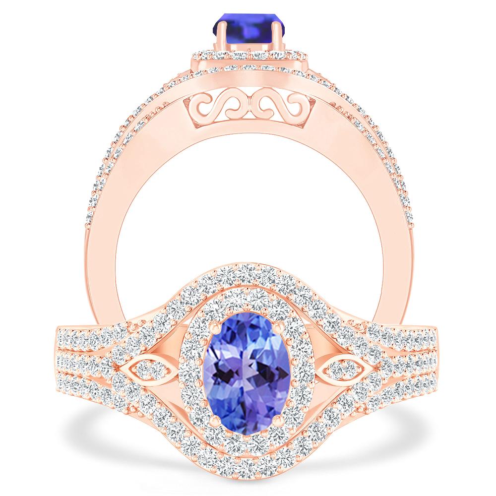 Rose Gold - Tanzanite