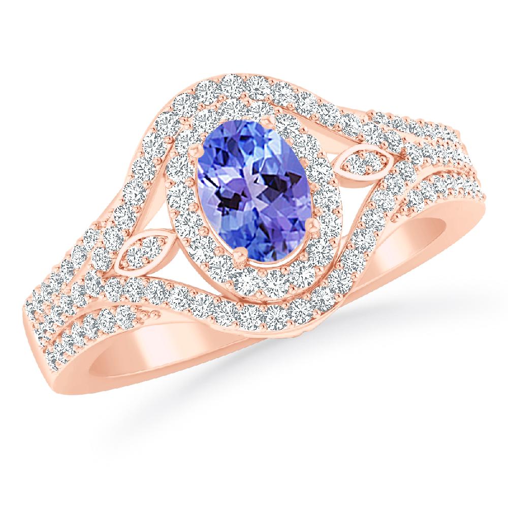 Rose Gold - Tanzanite