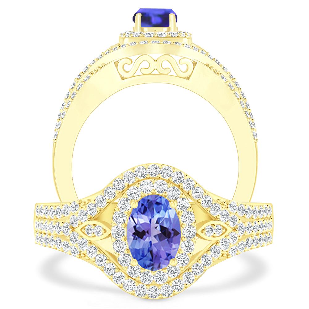 Yellow Gold - Tanzanite