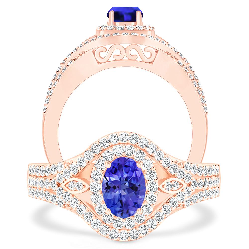 Rose Gold - Tanzanite