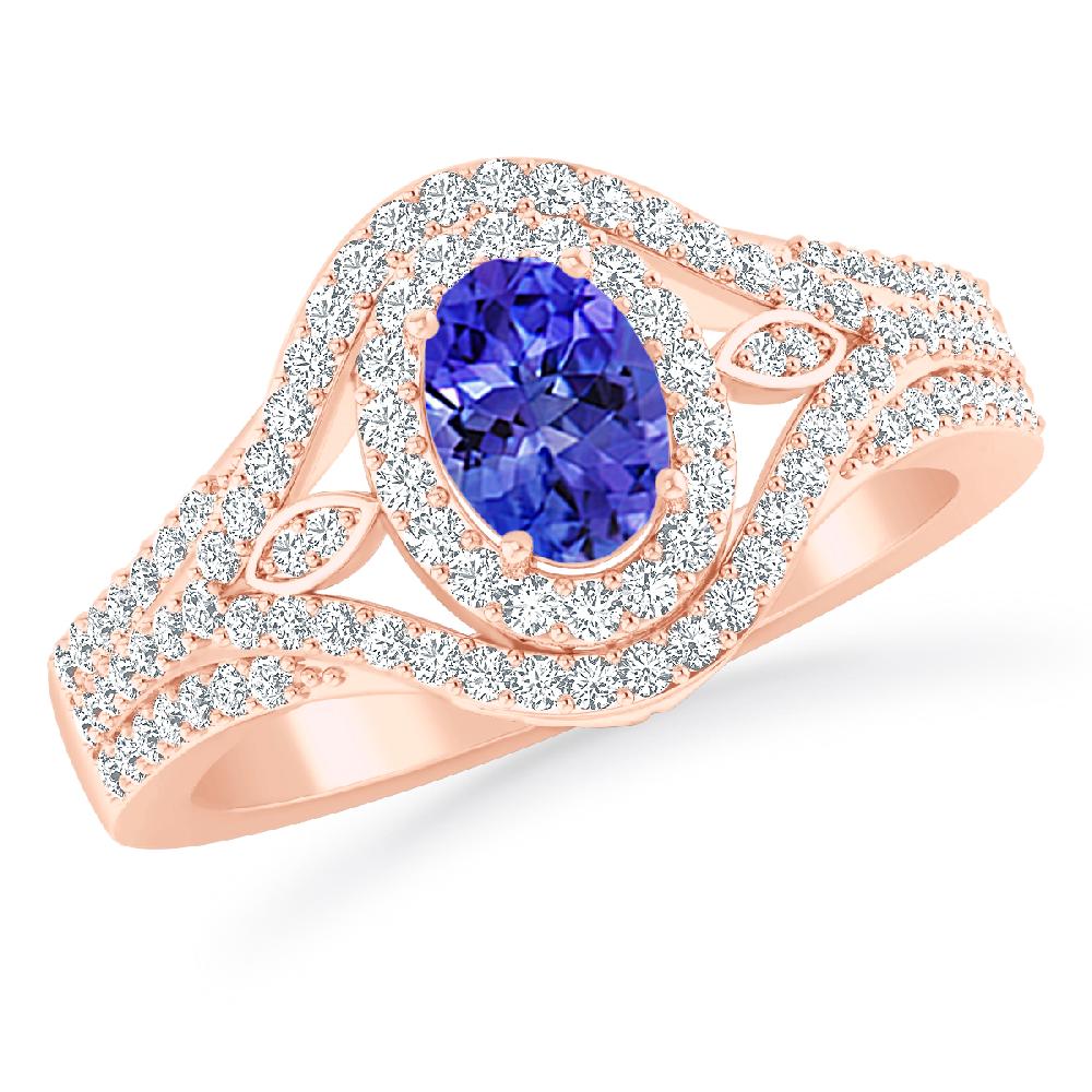 Rose Gold - Tanzanite