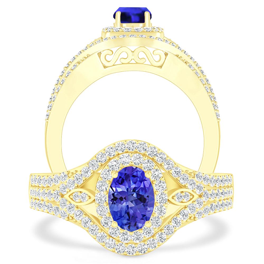 Yellow Gold - Tanzanite