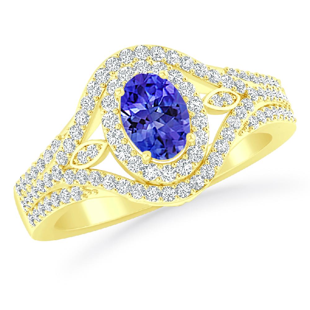 Yellow Gold - Tanzanite