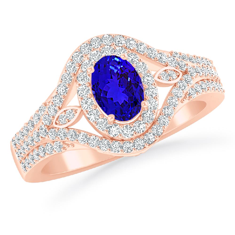 Rose Gold - Tanzanite