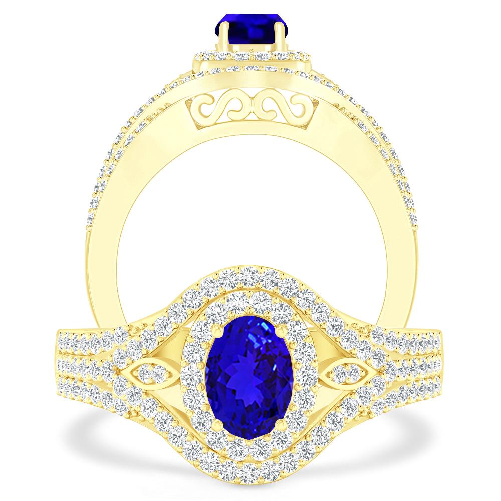 Yellow Gold - Tanzanite