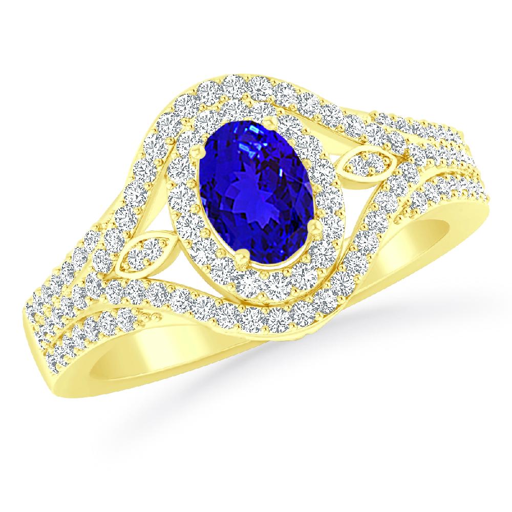 Yellow Gold - Tanzanite