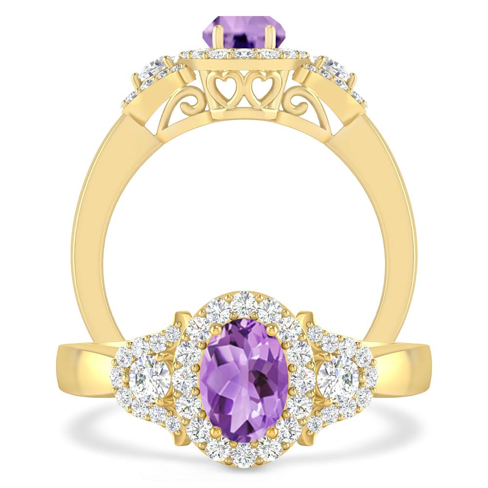 Yellow Gold - Amethyst