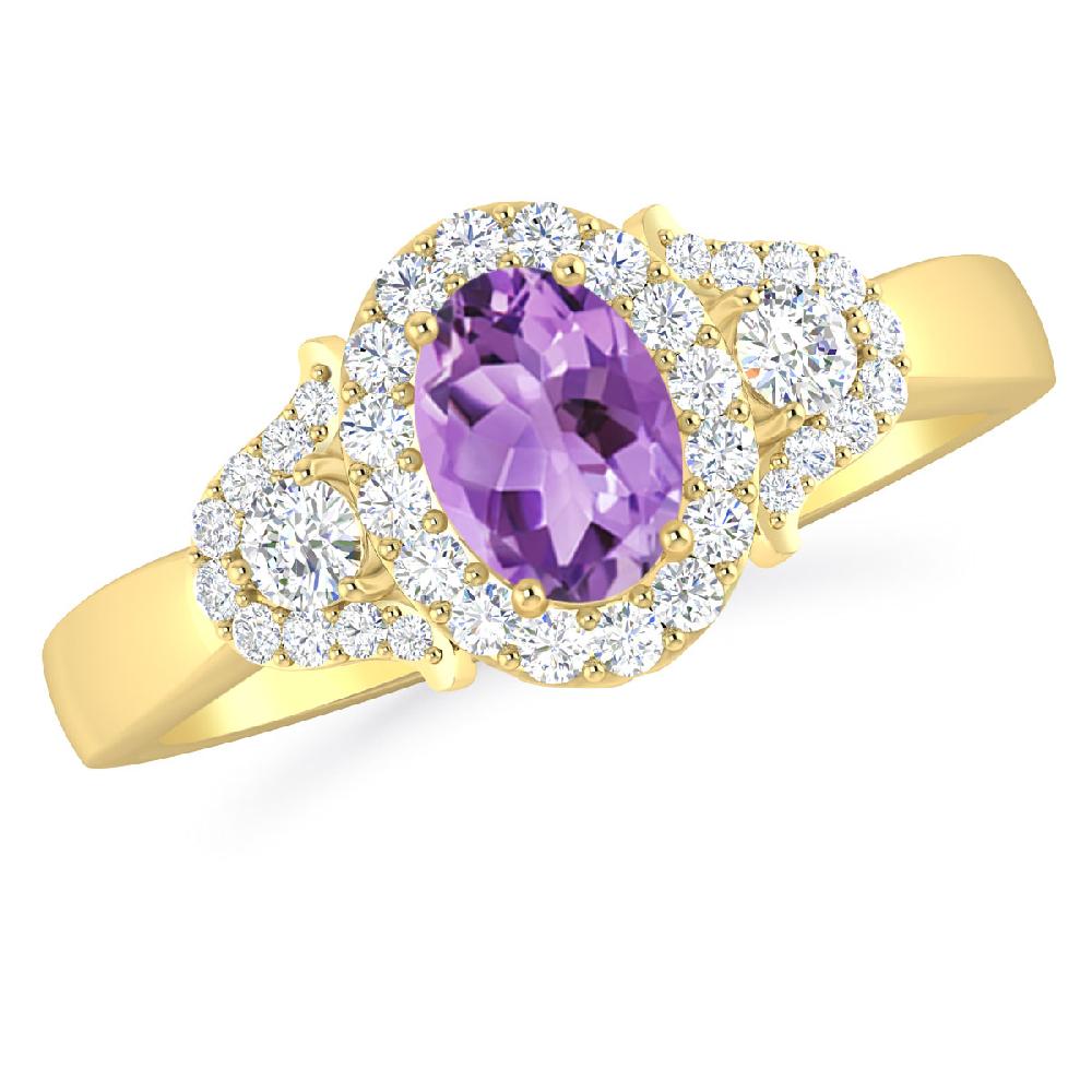 Yellow Gold - Amethyst