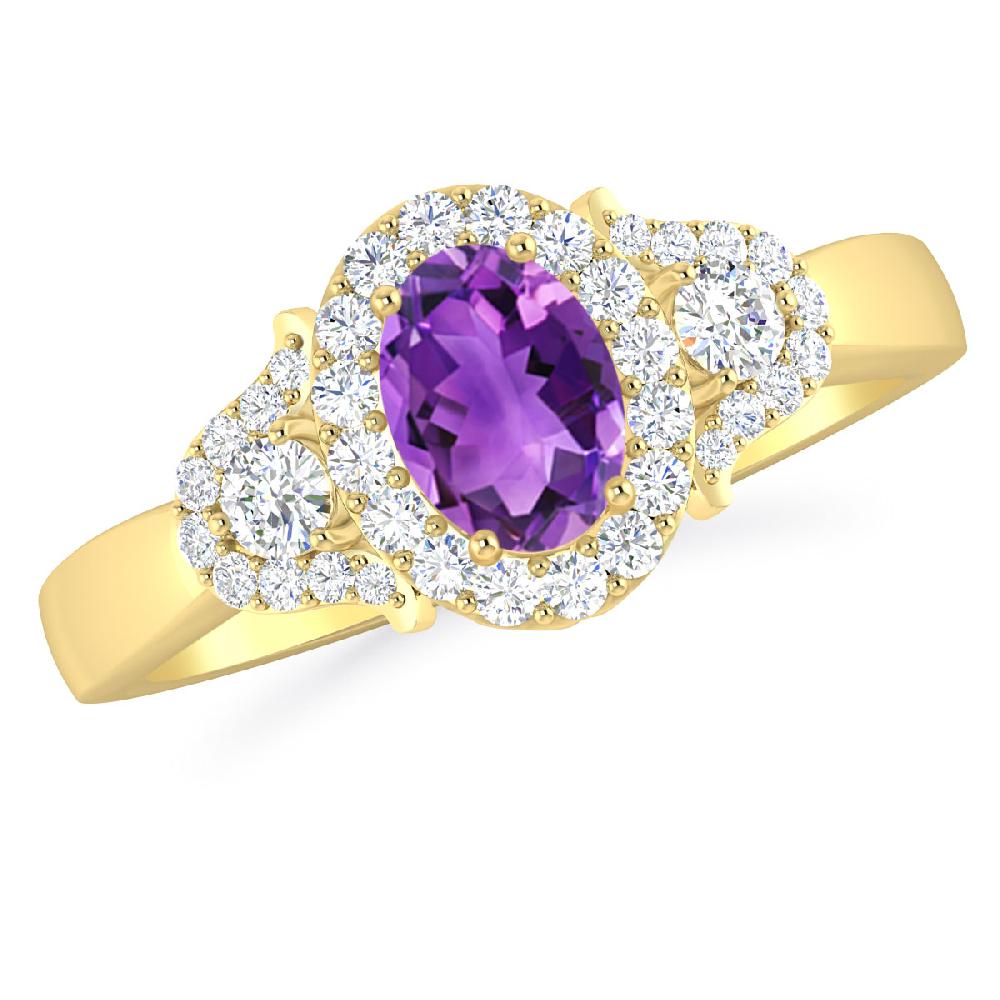 Yellow Gold - Amethyst