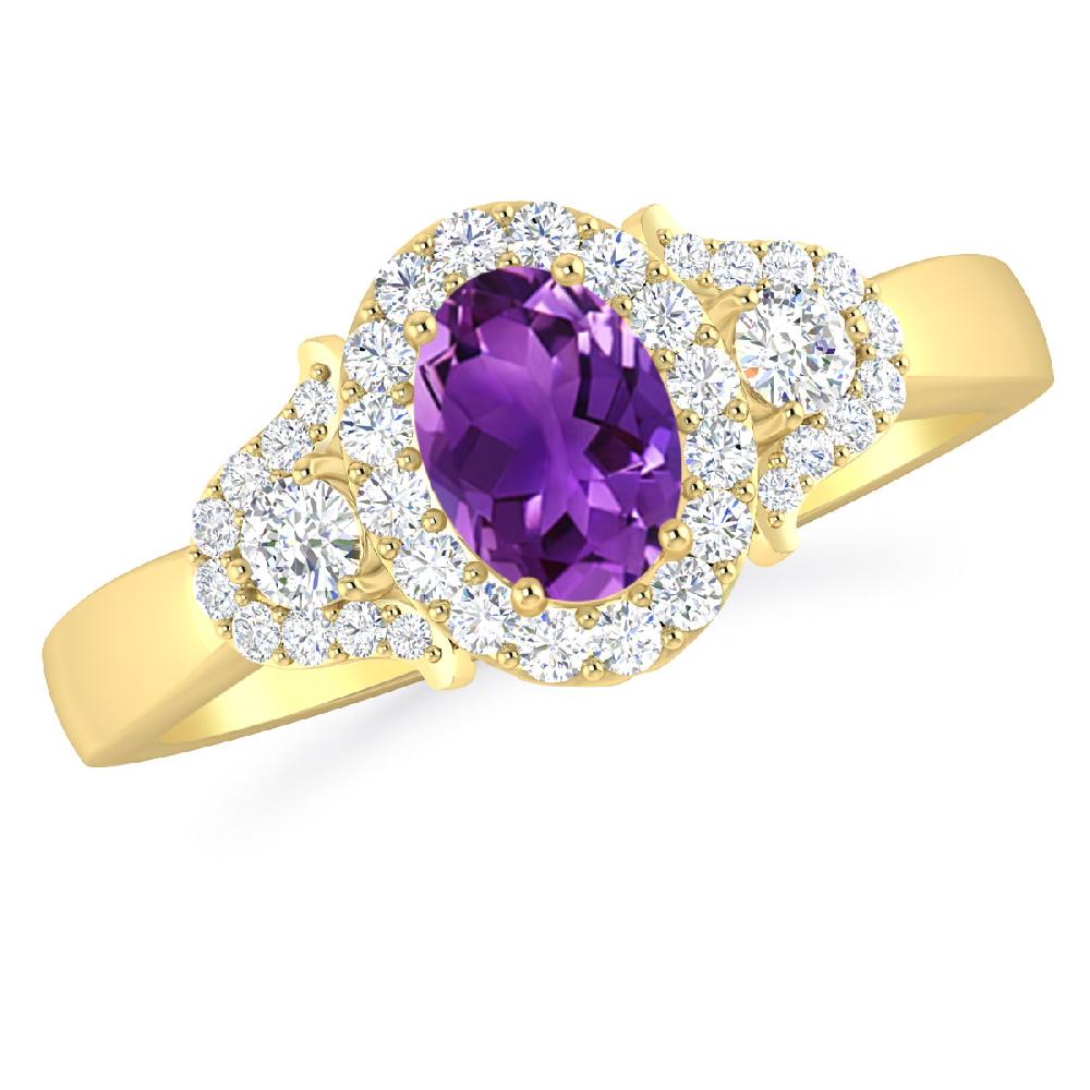 Yellow Gold - Amethyst