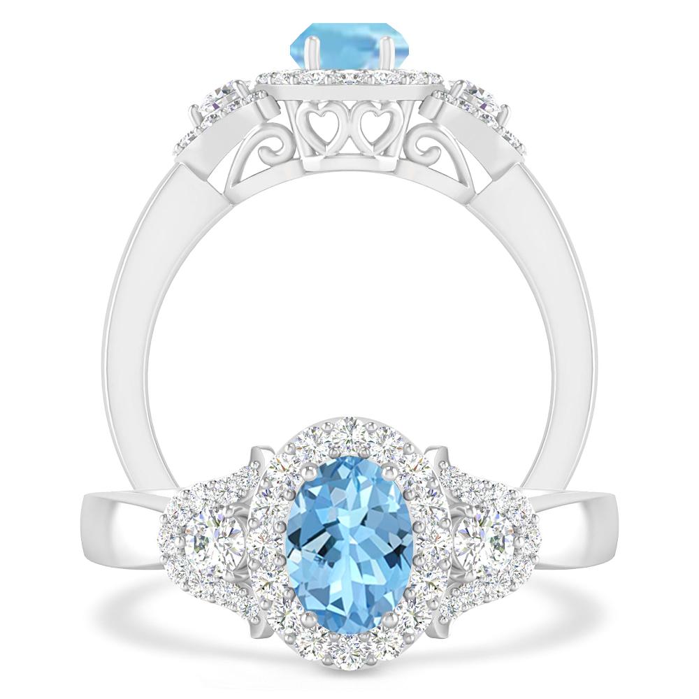 White Gold - Aquamarine