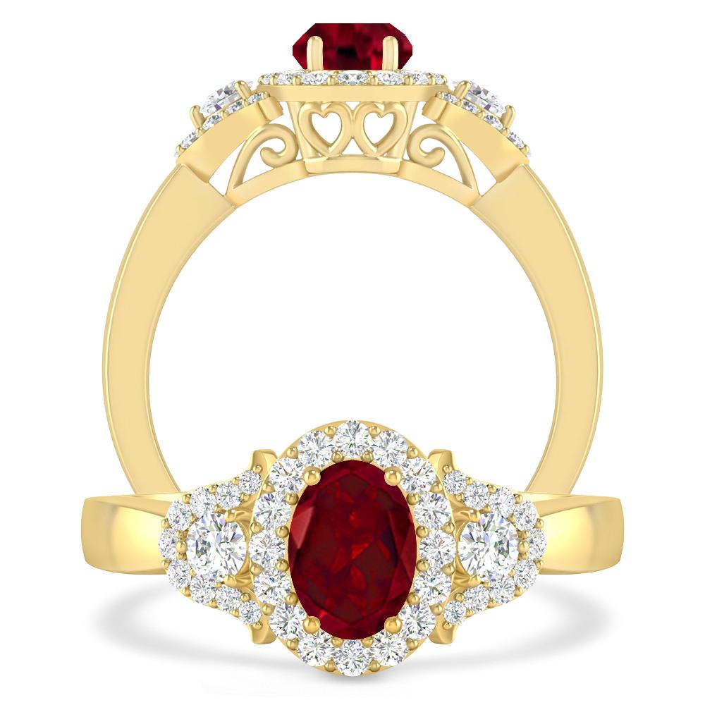 Yellow Gold - Garnet