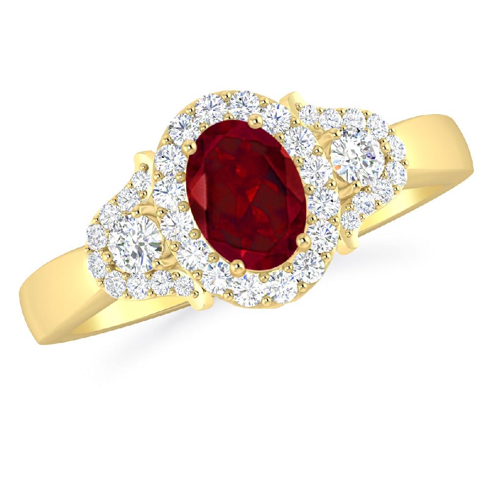 Yellow Gold - Garnet