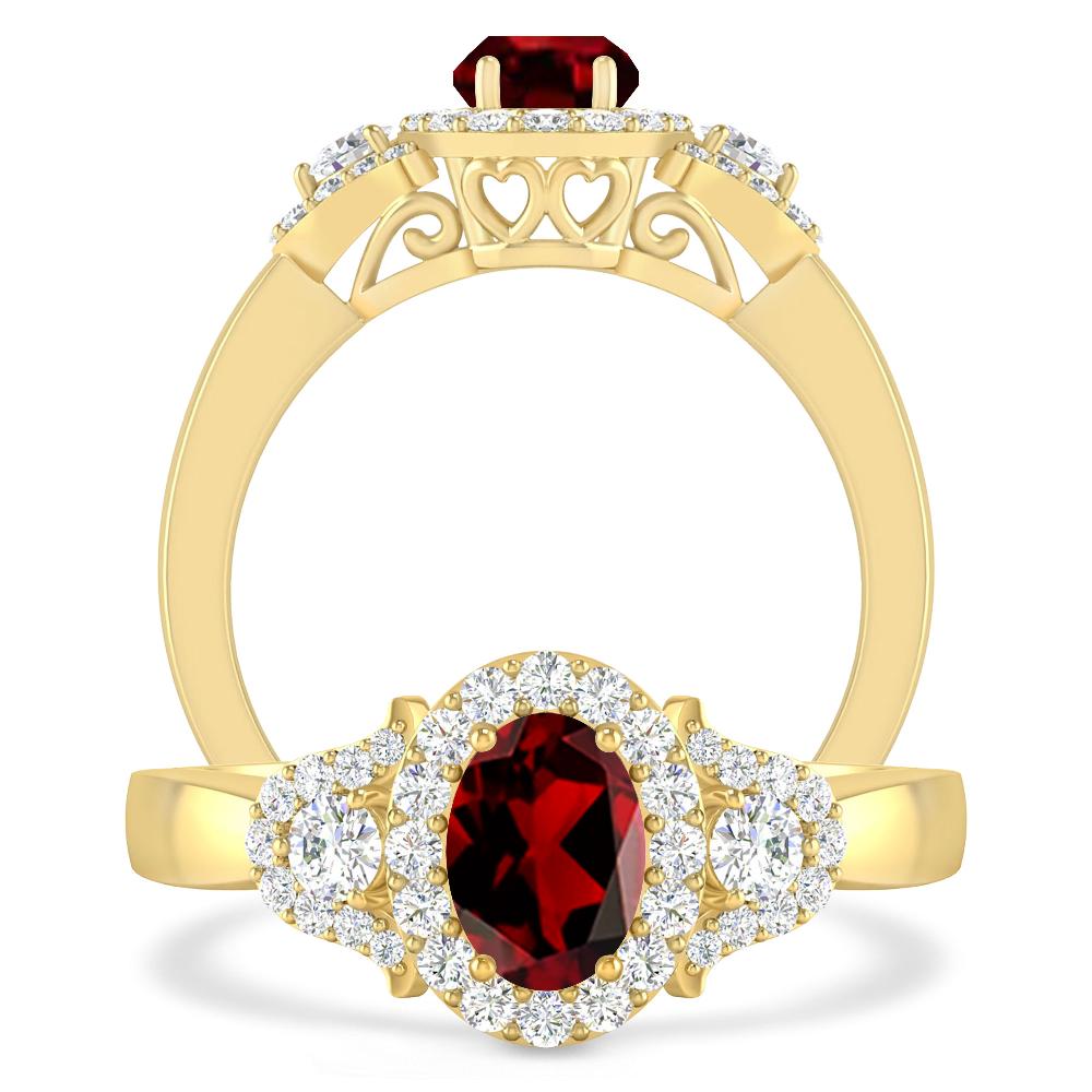 Yellow Gold - Garnet