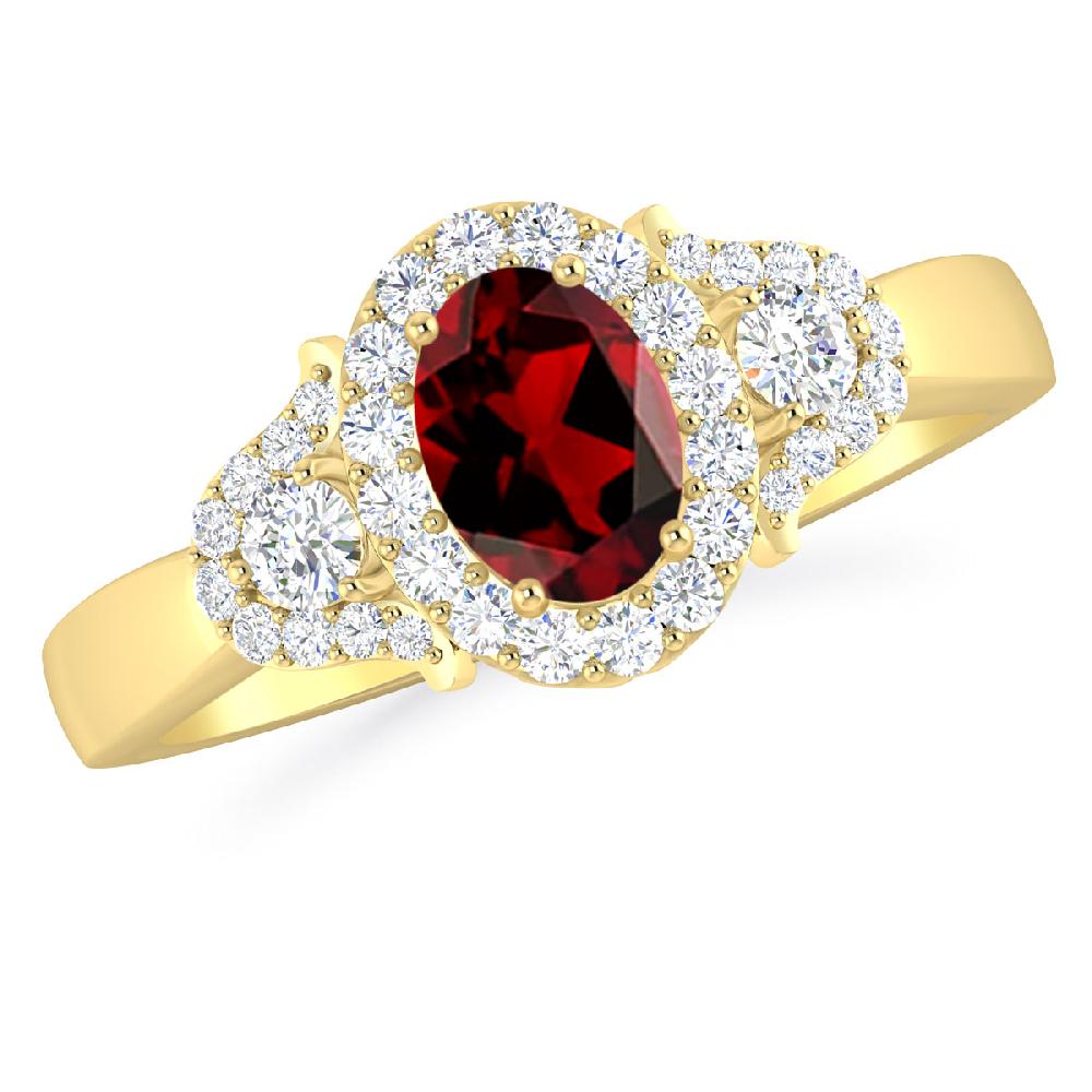 Yellow Gold - Garnet