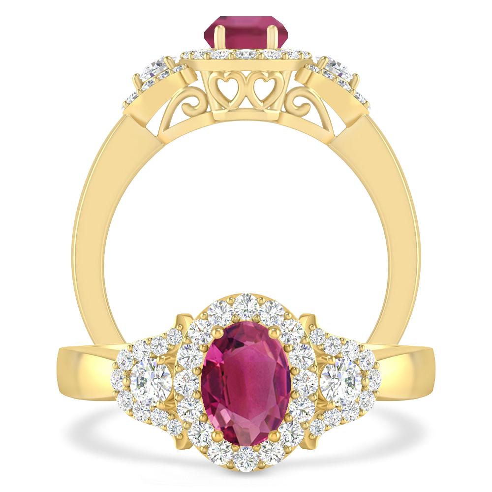 Yellow Gold - Pink Tourmaline