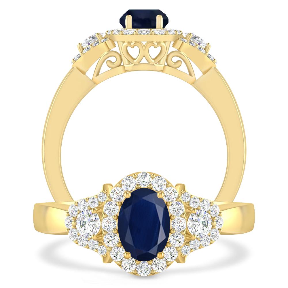 Yellow Gold - Sapphire