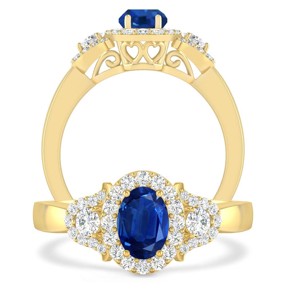 Yellow Gold - Sapphire