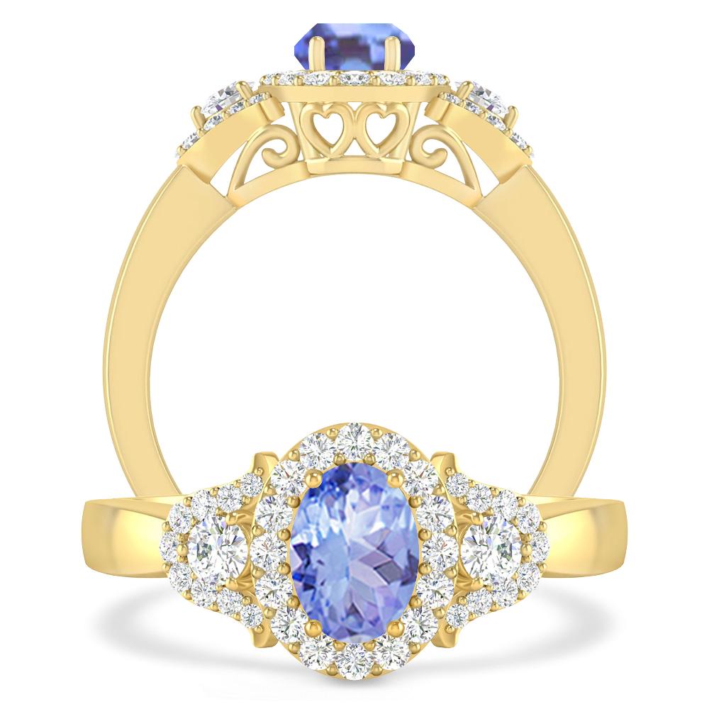 Yellow Gold - Tanzanite