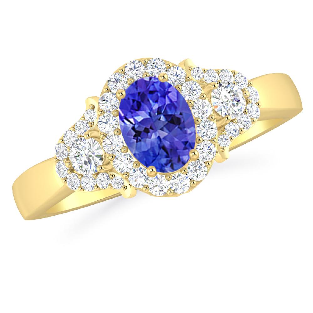 Yellow Gold - Tanzanite