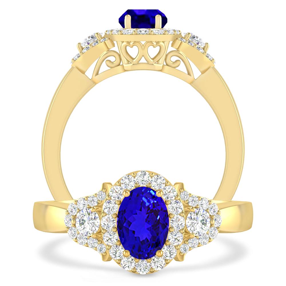 Yellow Gold - Tanzanite