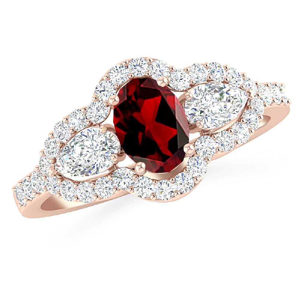 Rose Gold - Garnet