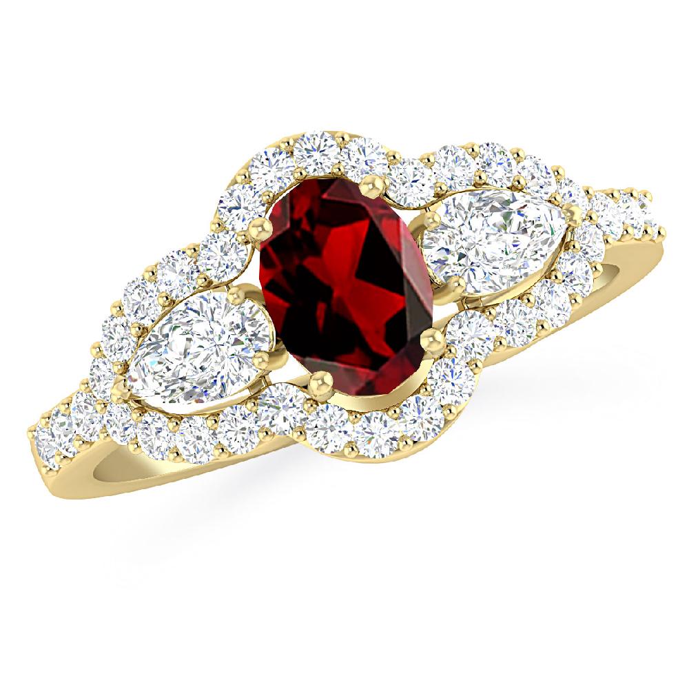 Yellow Gold - Garnet