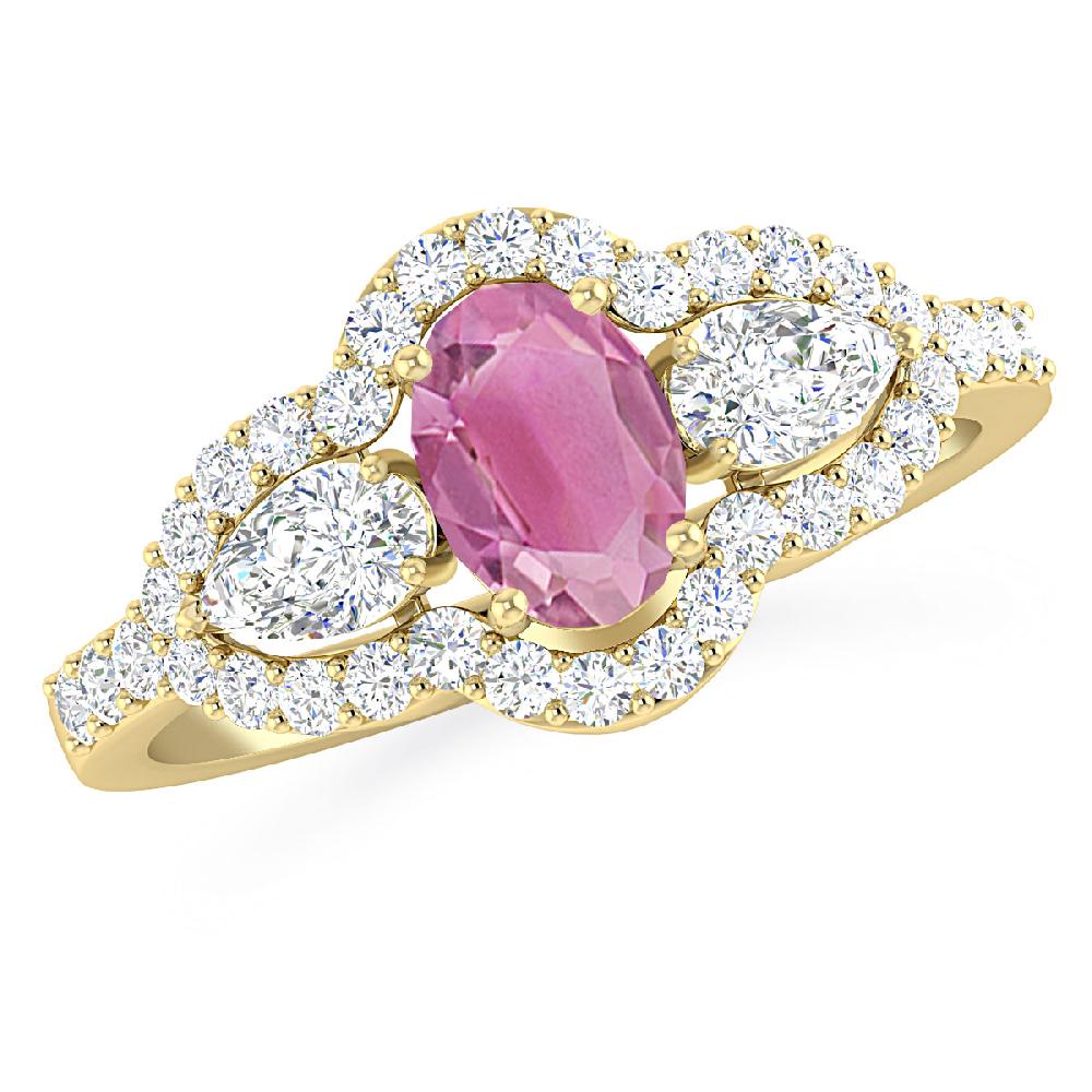 Yellow Gold - Pink Tourmaline