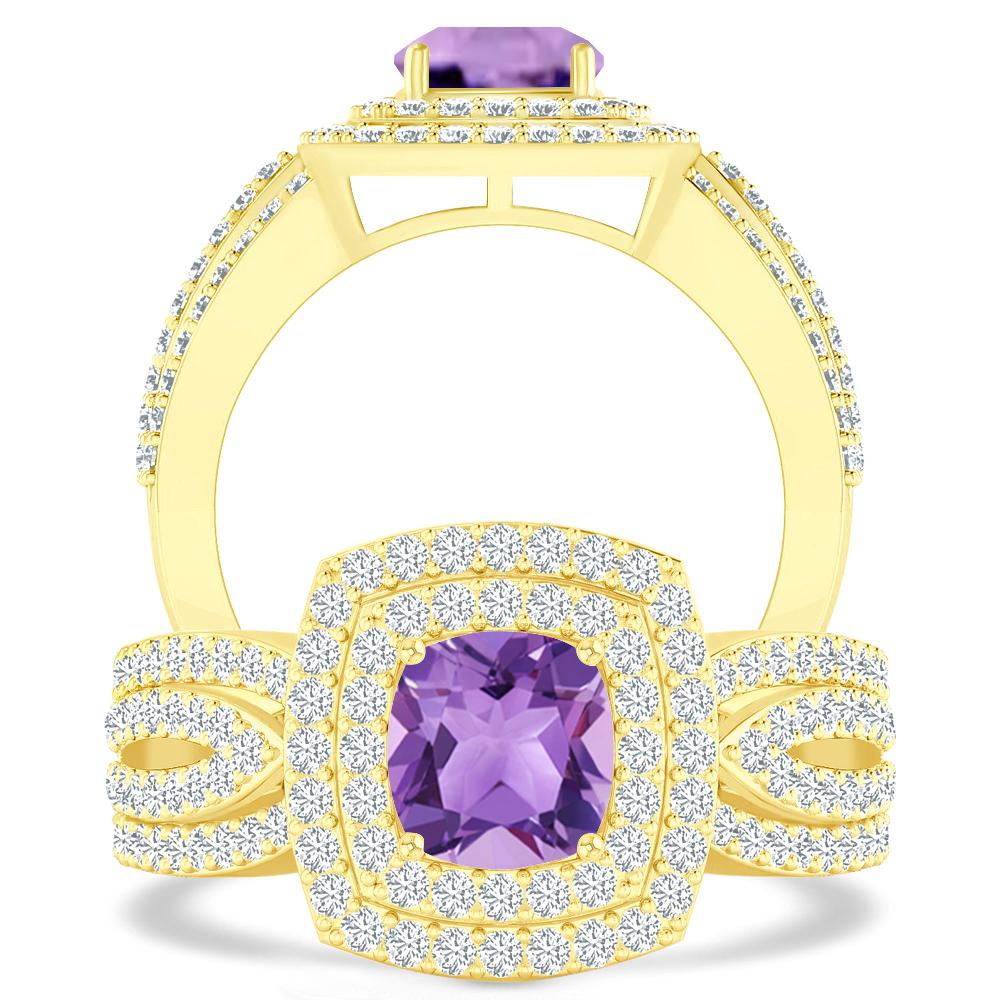 Yellow Gold - Amethyst