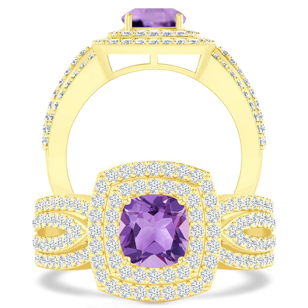 Yellow Gold - Amethyst