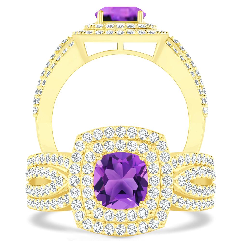 Yellow Gold - Amethyst