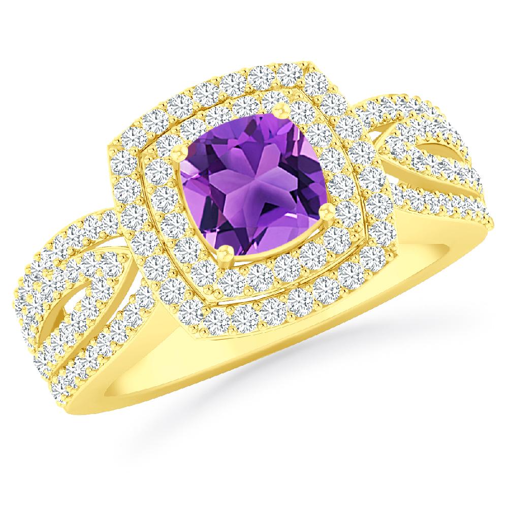 Yellow Gold - Amethyst