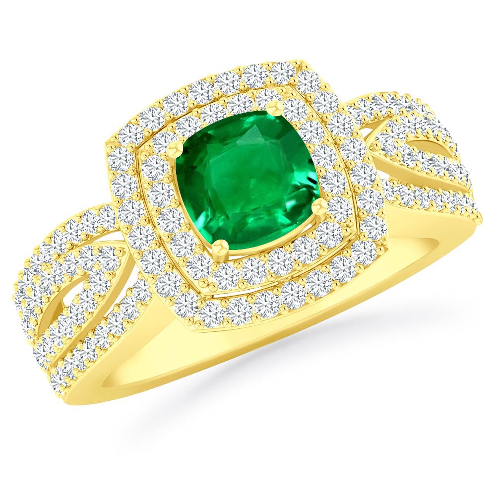 Yellow Gold - Emerald
