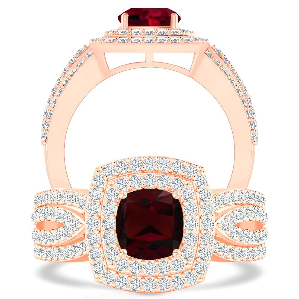 Rose Gold - Garnet