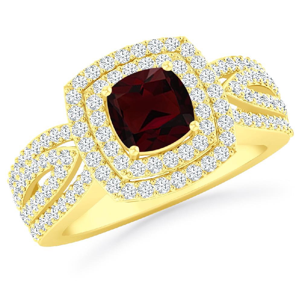 Yellow Gold - Garnet