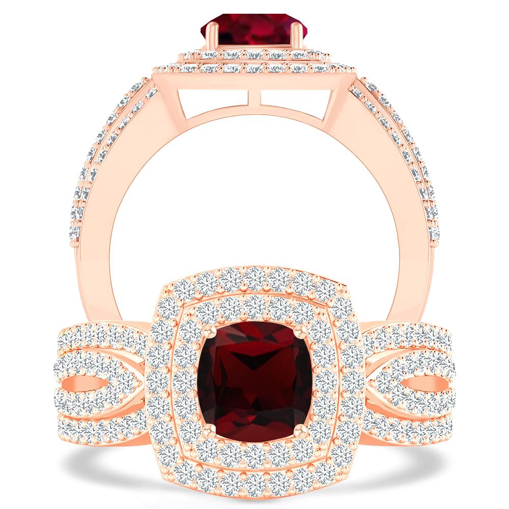 Rose Gold - Garnet