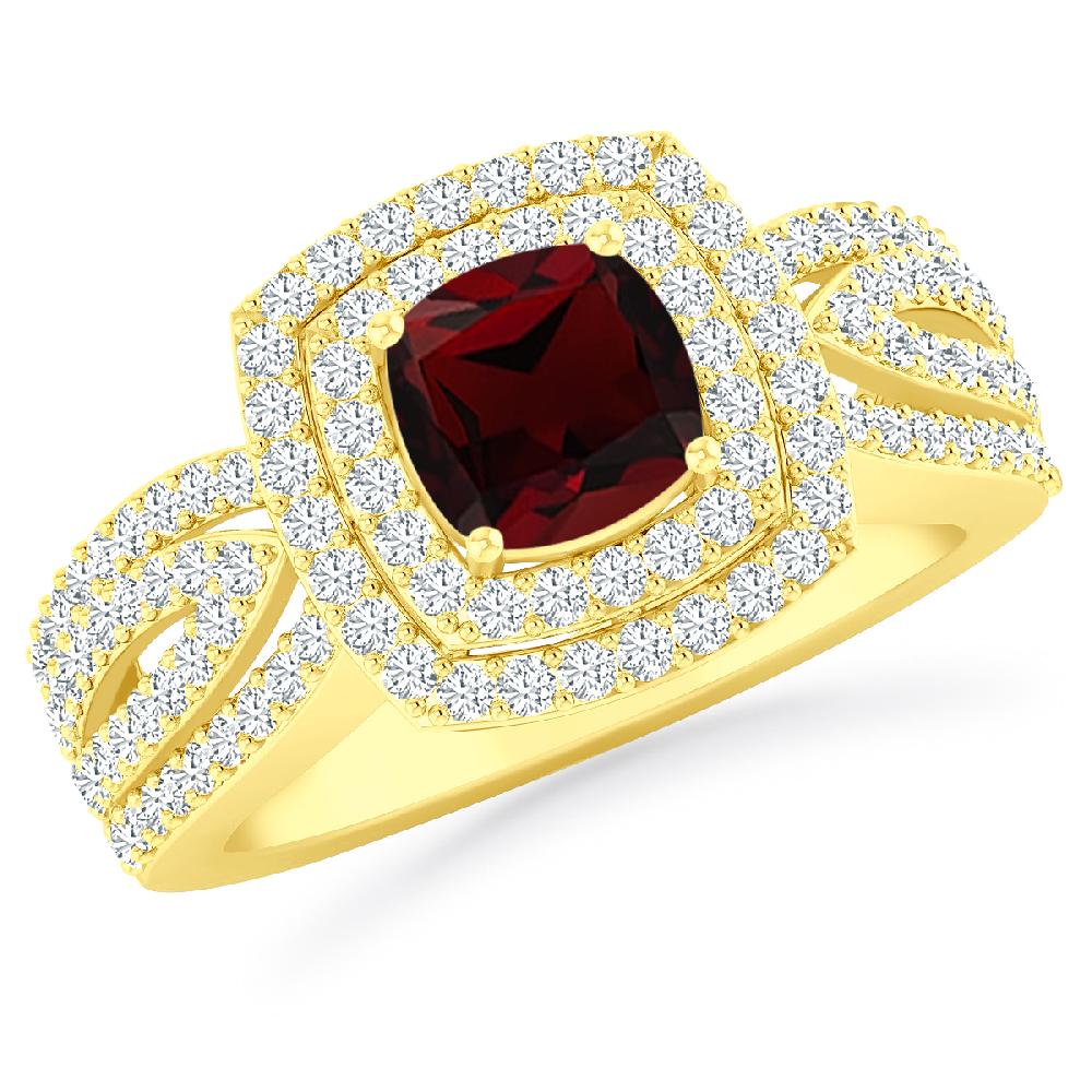 Yellow Gold - Garnet