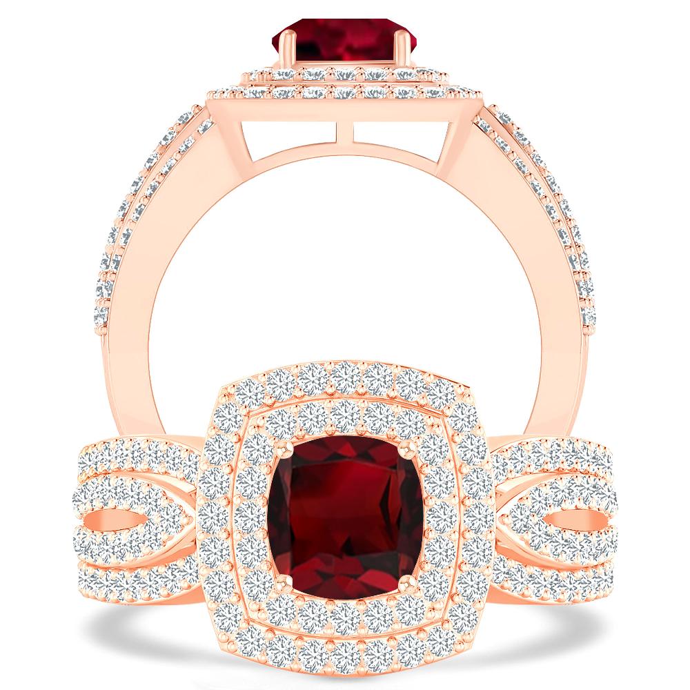 Rose Gold - Garnet