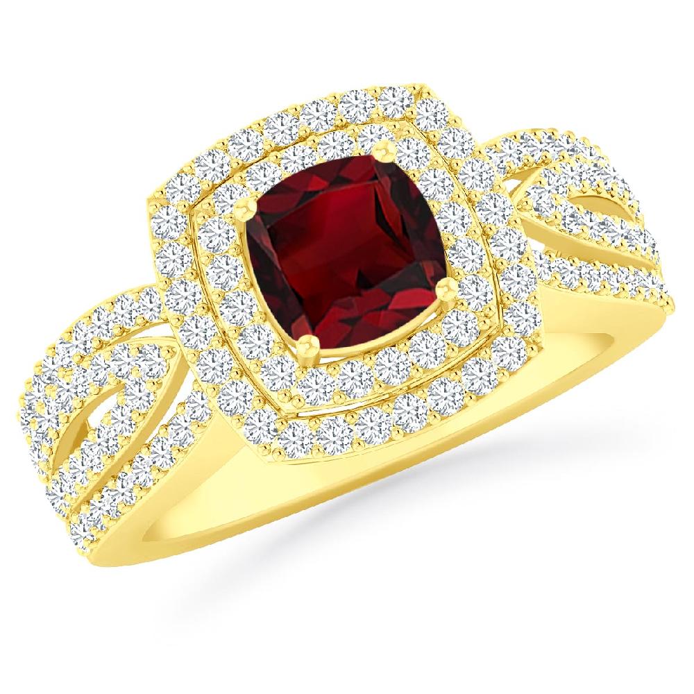 Yellow Gold - Garnet
