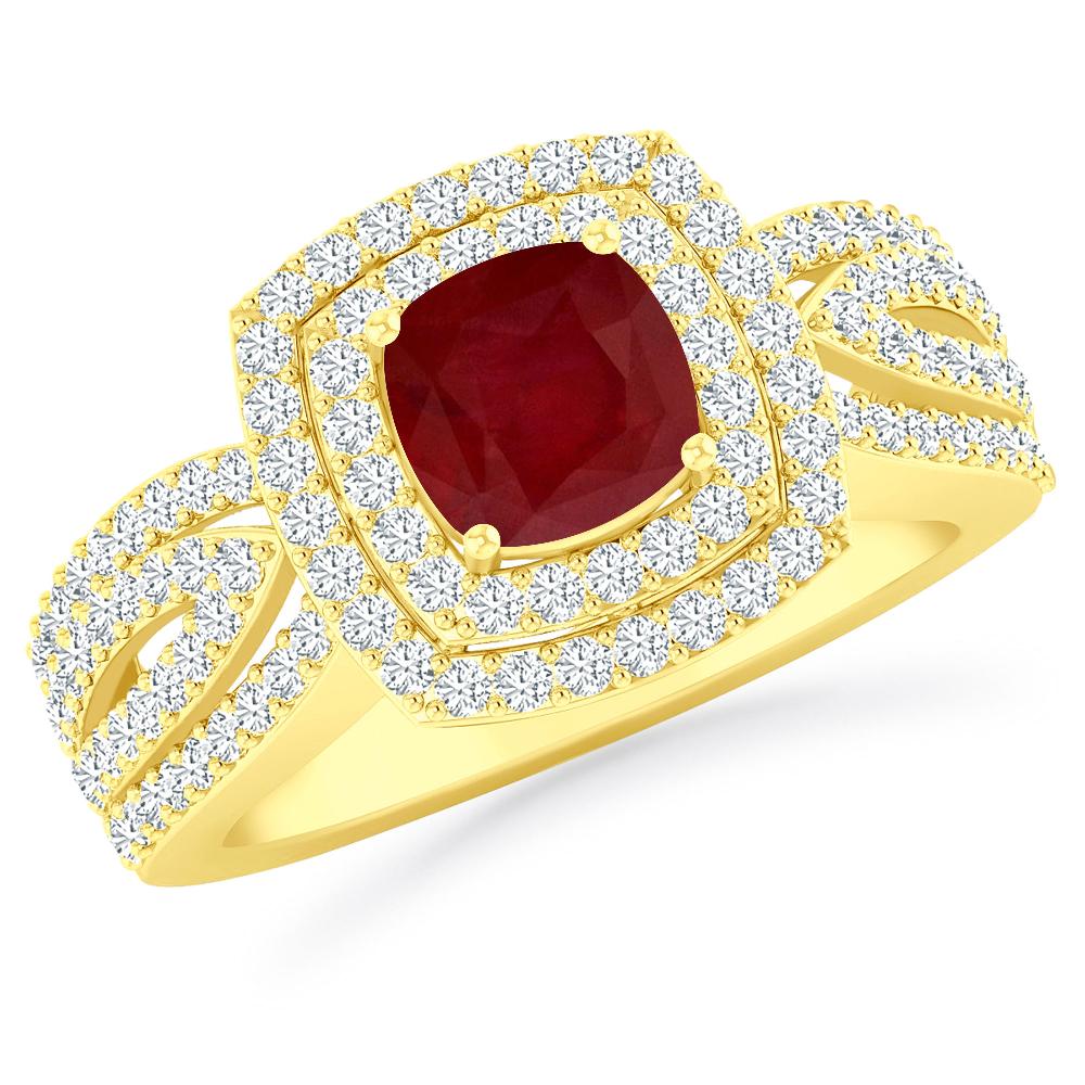 Yellow Gold - Ruby