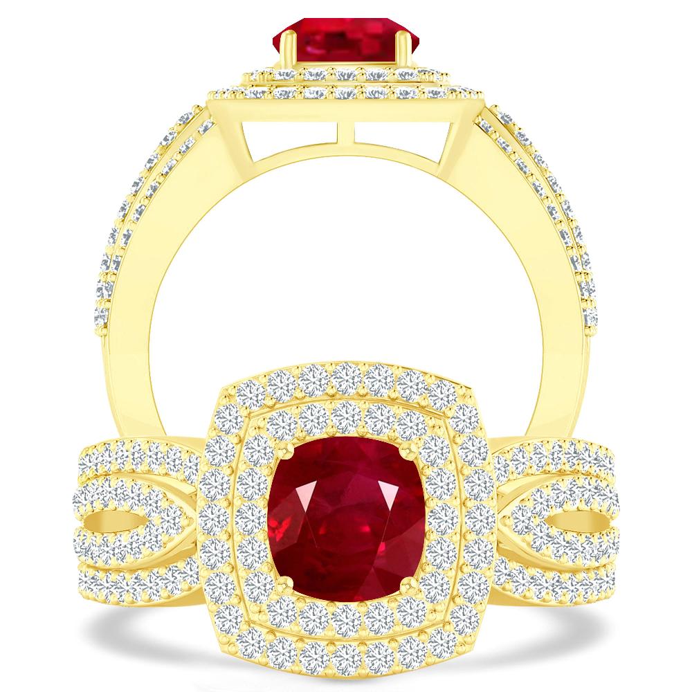 Yellow Gold - Ruby