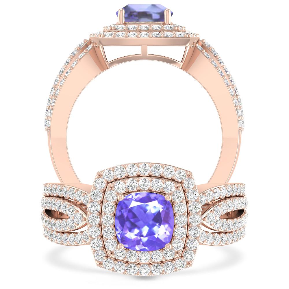 Rose Gold - Tanzanite