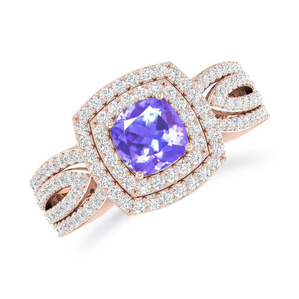 Rose Gold - Tanzanite