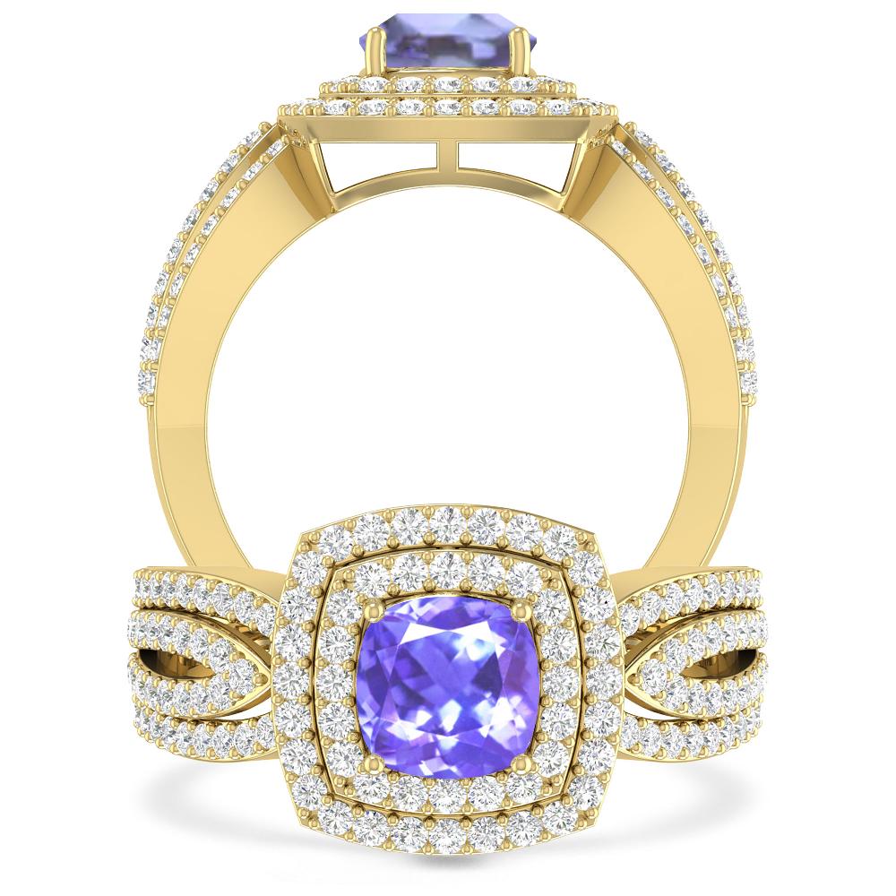 Yellow Gold - Tanzanite