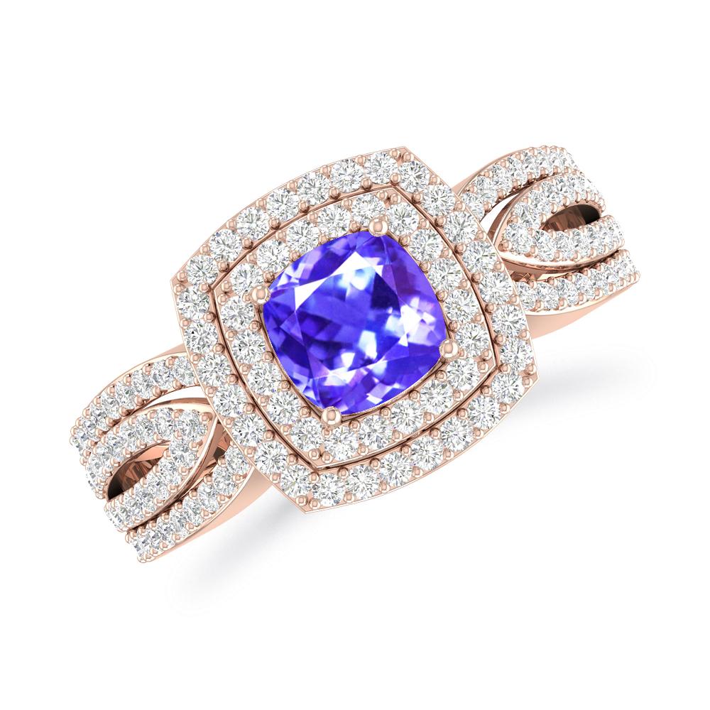 Rose Gold - Tanzanite
